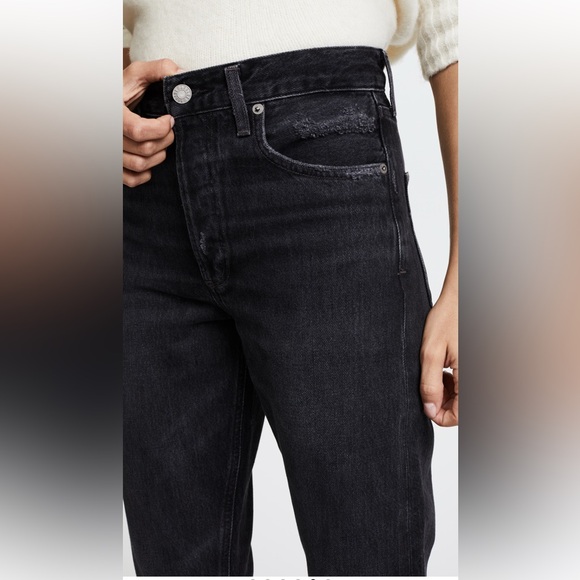 Agolde Jamie High Rise Grey Jean - Picture 5 of 9